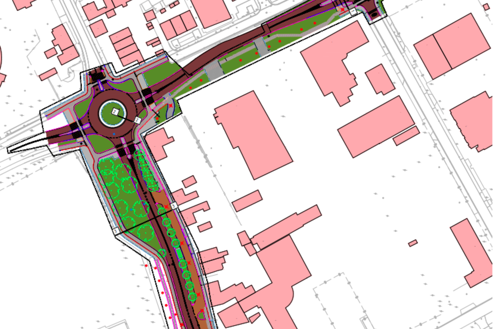 Reconstructie Leunseweg rotonde Zuidsingel