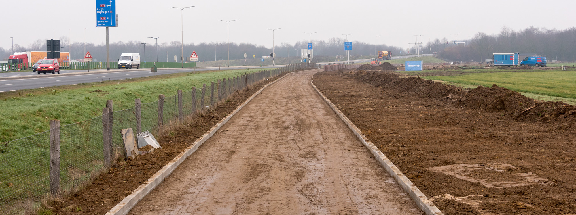 Aanleg fietspad en bouwrijp maken RBL Zuid