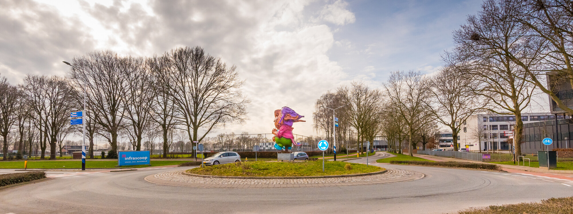 Reconstructie Leunseweg rotonde Zuidsingel